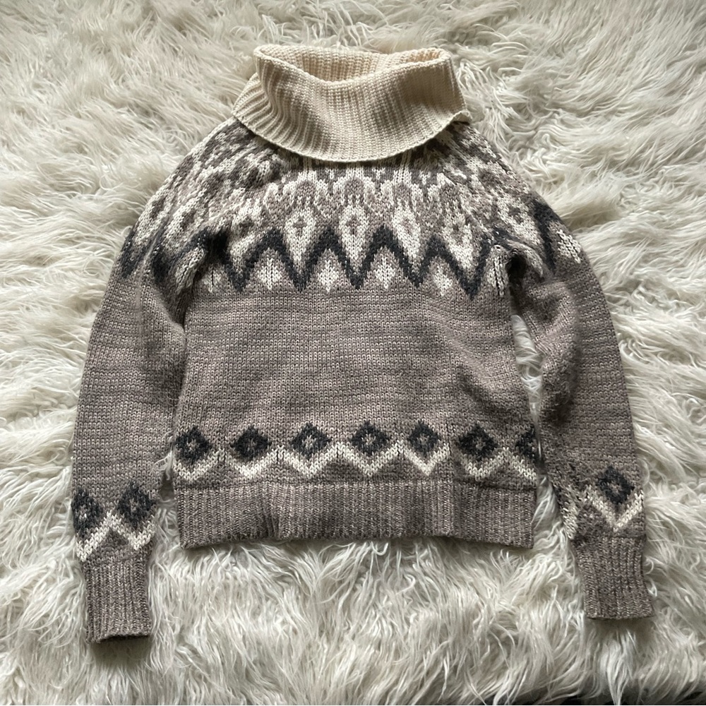 Abercrombie Turtleneck Fair Isle Sweater